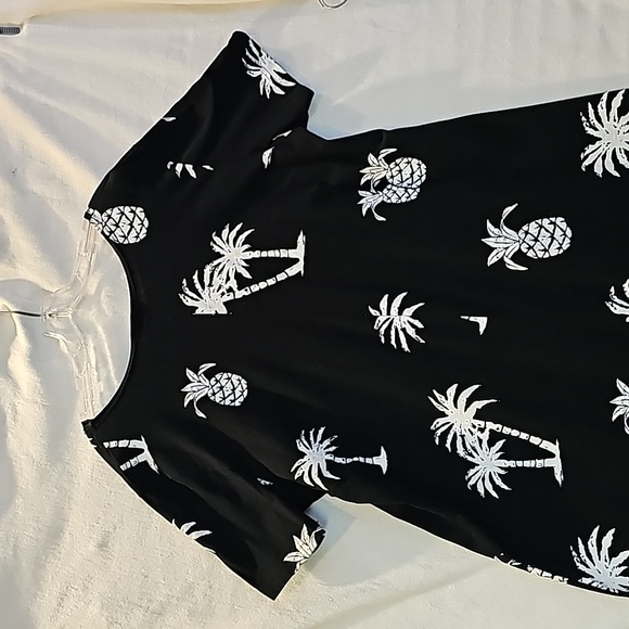 CoConut Bay Women's Resort Dress Cover-up Palm Trees Pineapple One Size Vintage - Picture 7 of 8